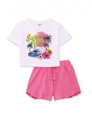 completo da bambina in maglia dispirazione tropicale (Copy)