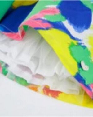 girls woven skirt with spotted print (3) (Copy)