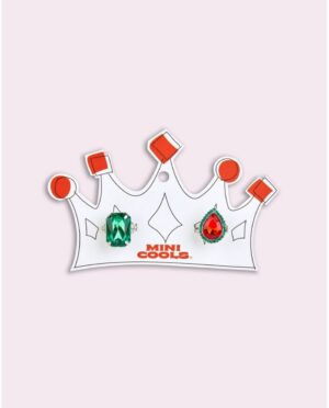 mini cools δαχτυλίδια 2τμχ green red gems (1) (Copy)
